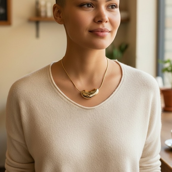 House of Harlow 1960 Bean Necklace - Picture 3 of 6